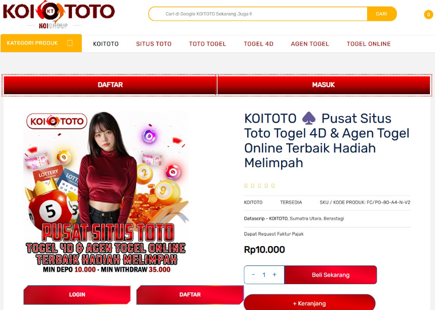KOITOTO Situs Togel 4D Paling Gacor 2026 – Daftar Mudah, Menang Maksimal