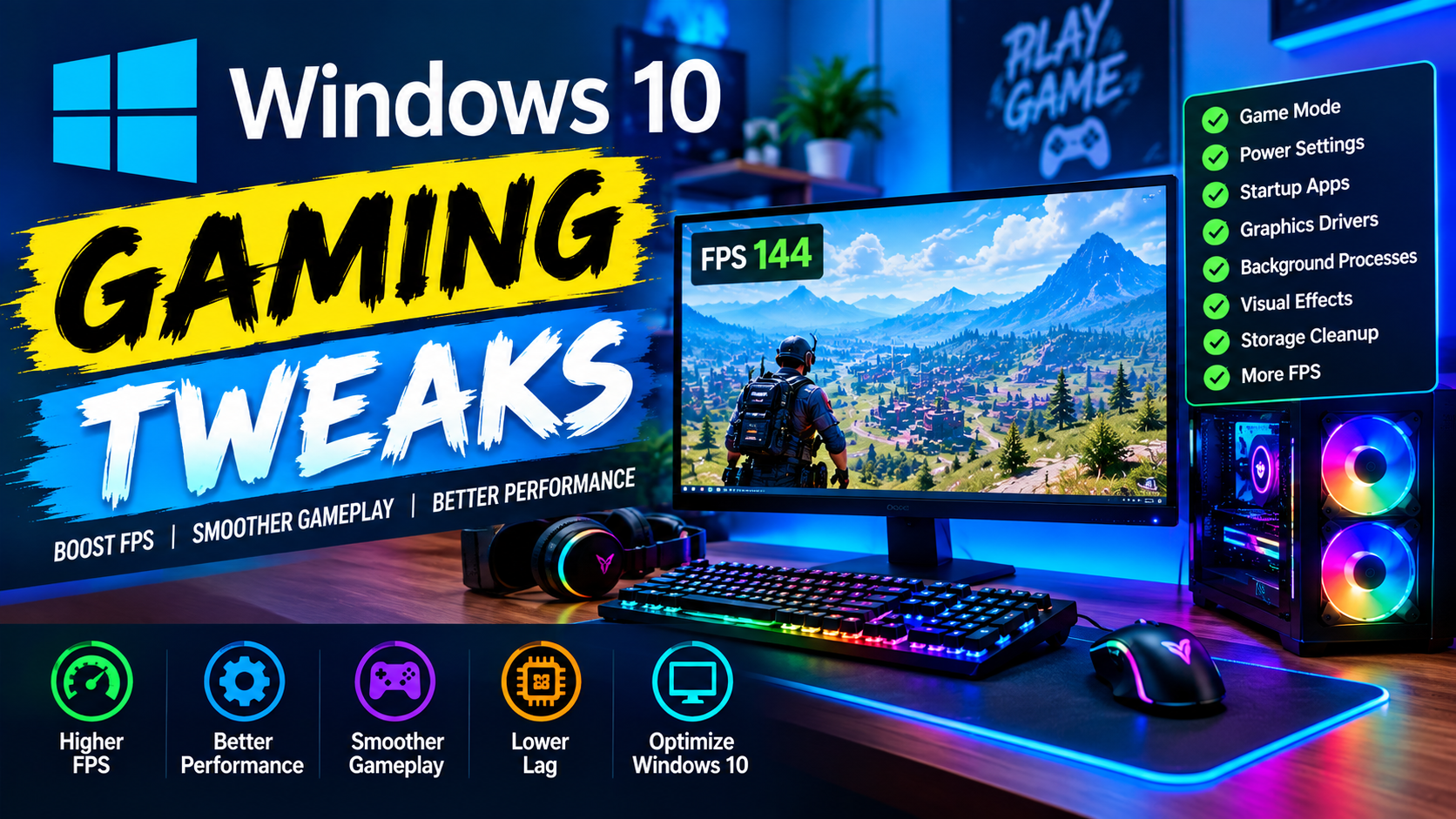 Windows 10 Gaming Tweaks to Improve PC Gaming Performance